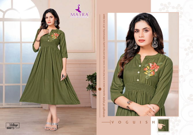 Mayra vintage Wholesale Designer Party Wear Kurtis Catalog